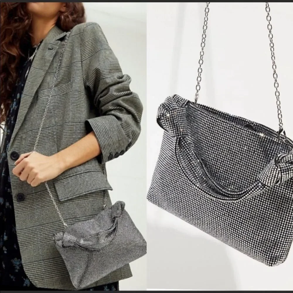 10. NWOT Free People Rhinestone Embellished Bag - Picture 1 of 14